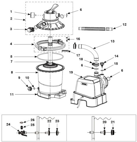 Песочный фильтровальный насос Krystal Clear SX925 | 3500 л/ч