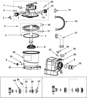 Пісочний фільтрувальний насос Krystal Clear SX1500 | 5700 л/год