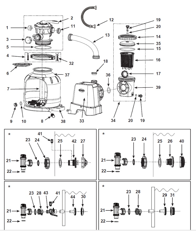 Пісочний фільтрувальний насос INTEX Krystal Clear SX2100 | 7900 л/год