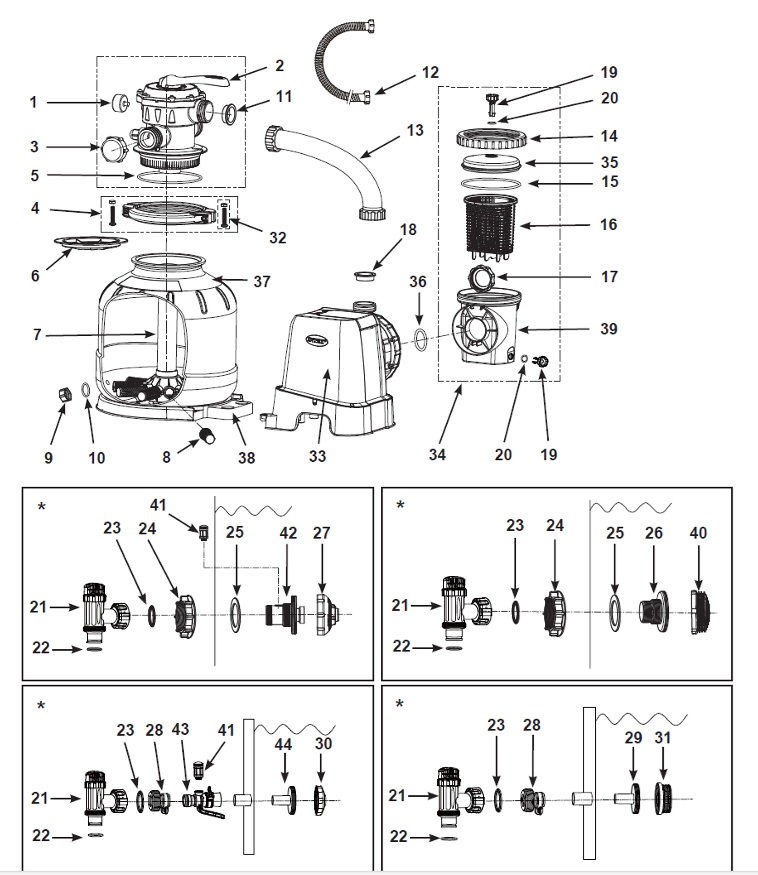 Пісочний фільтрувальний насос INTEX Krystal Clear SX2800 | 10500 л/год