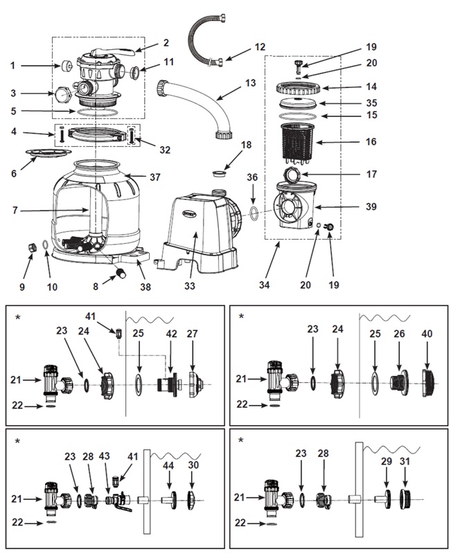 Пісочний фільтрувальний насос INTEX Krystal Clear SX3200 | 12000 л/год