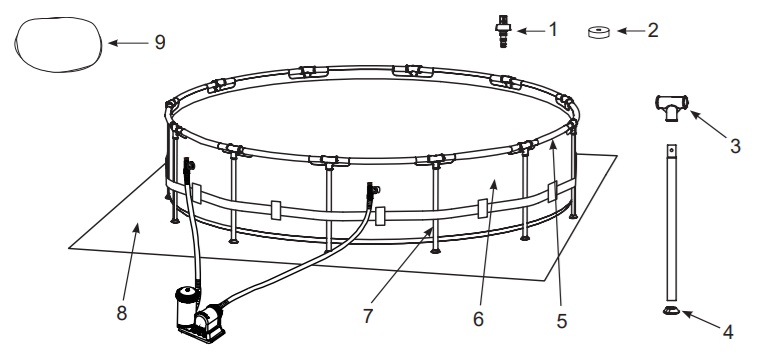 Круглий басейн Premium Prism Frame Chevron