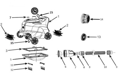 Автоматичний очищувач для басейну Deluxe ZX300 | 6056-13248 л/год