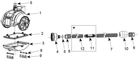 Автоматичний очищувач для басейну ZX50 | 3407-5678 л/год