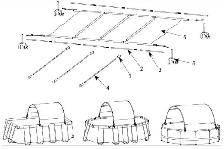 Тент-зонтик INTEX для бассейна