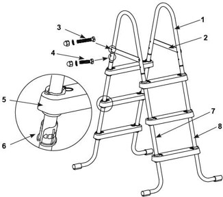 Драбина для басейну | 97 см