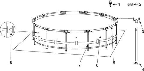 Круглий басейн Metal Frame