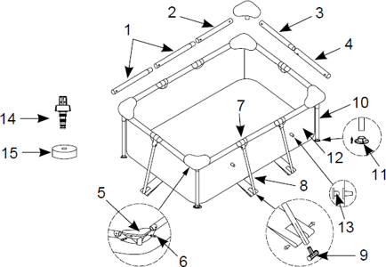 Прямокутний басейн Rectangular Frame