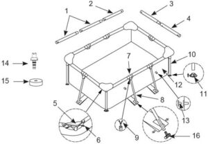 Прямокутний басейн Rectangular Frame