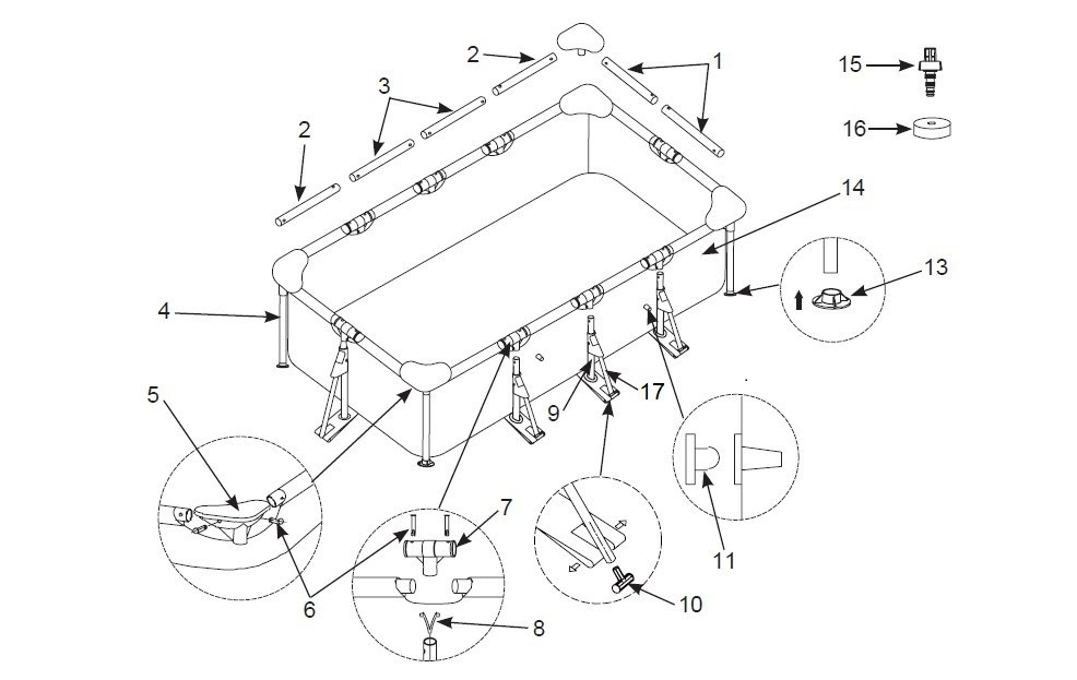 Прямокутний басейн Rectangular Frame