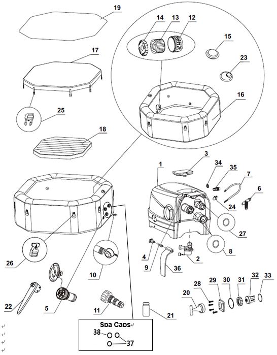 Спа Гідромасаж Jet & Bubble Deluxe | 4 осіб