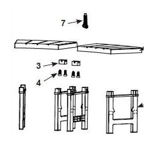 Средняя скамейка для Спа| 2 шт, 49