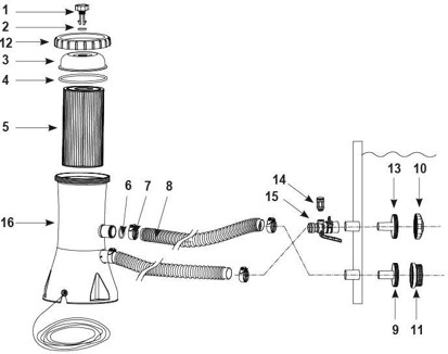 Картриджний фільтрувальний насос Krystal Clear C530 | 2006 л/год