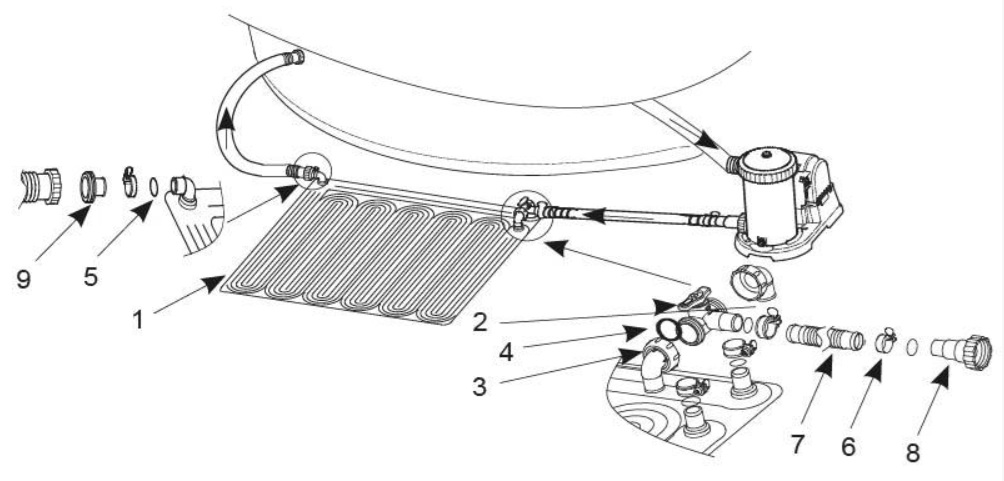 Солнечный нагреватель-коврик INTEX