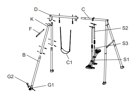 Качели с двухфункциональным набором