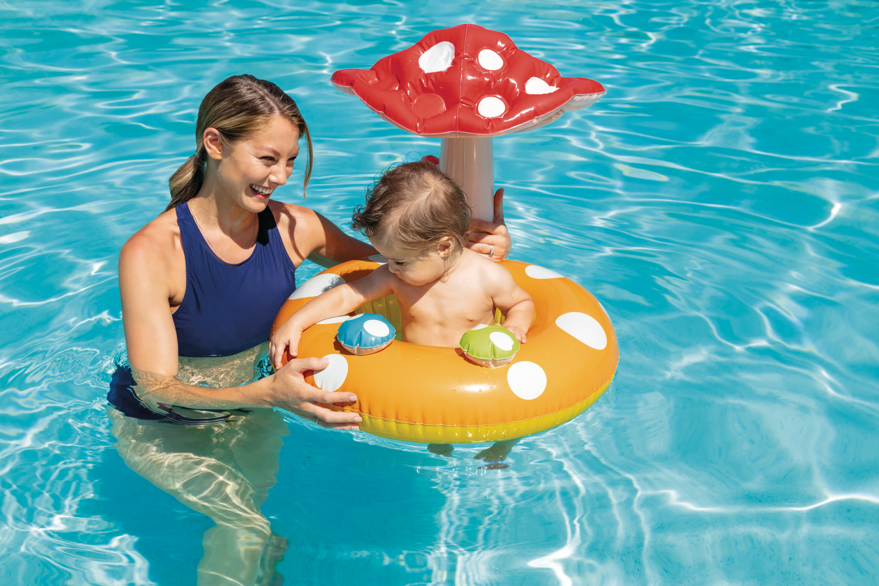 Надувний пліт-круг Mushroom  Kiddie з отворами для ніг