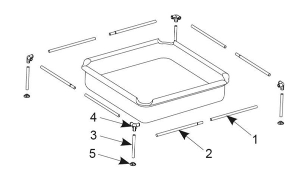Квадратний басейн INTEX Mini Frame