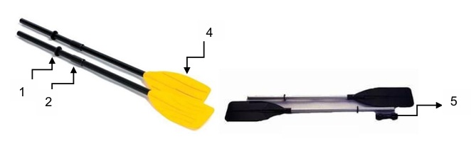 Весла алюміниєві INTEX для човнів