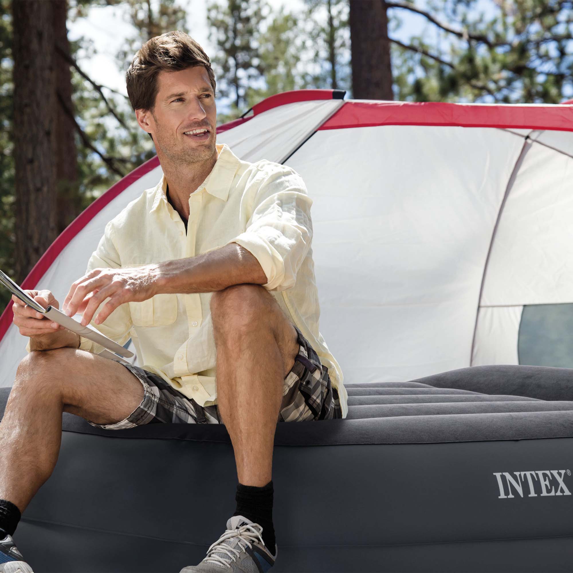 Двуспальная надувная кровать Pillow Rest Raised