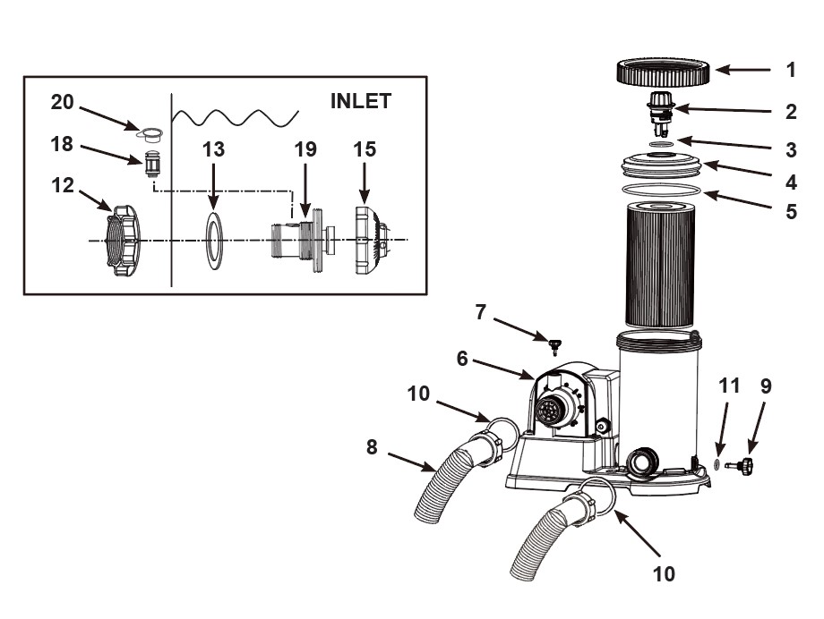 Картриджний фільтрувальний насос Krystal Clear C2500 | 9463 л/год