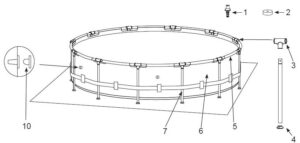 Круглий басейн Metal Frame