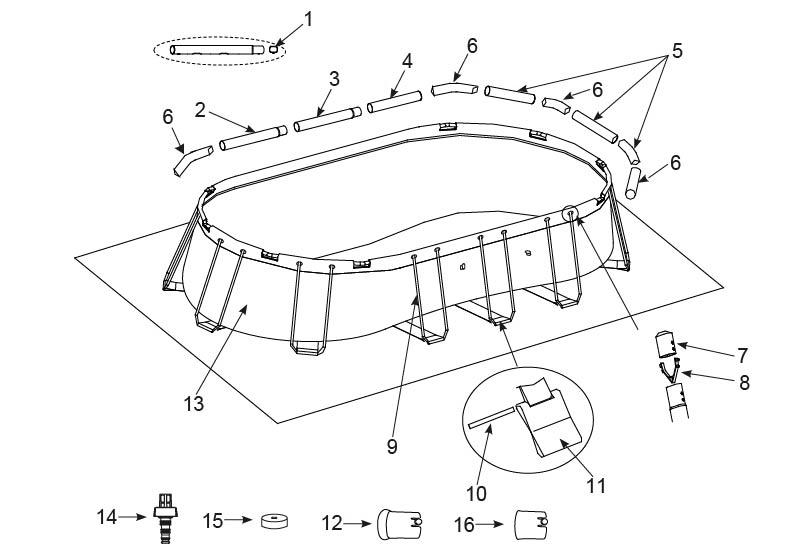 Овальний басейн Prism Frame