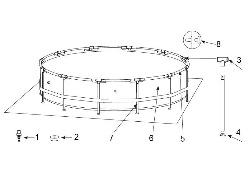 Круглий басейн Premium Prism Frame