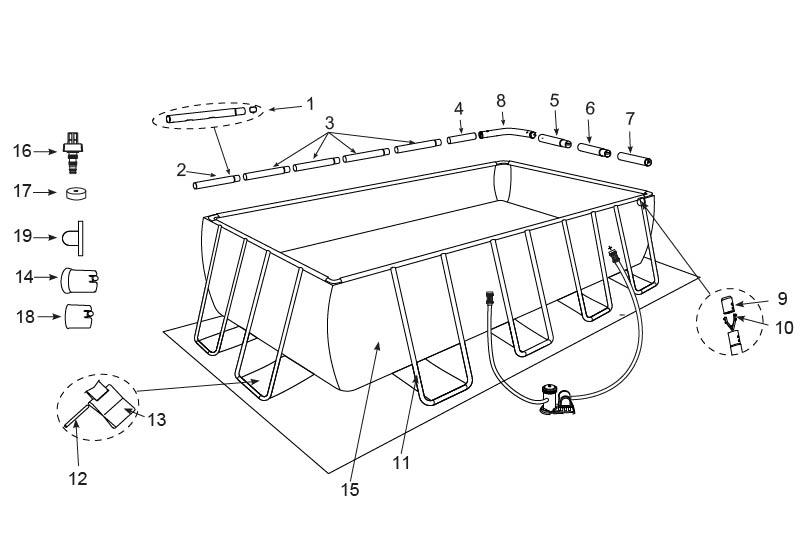 Прямокутний басейн Prism Frame