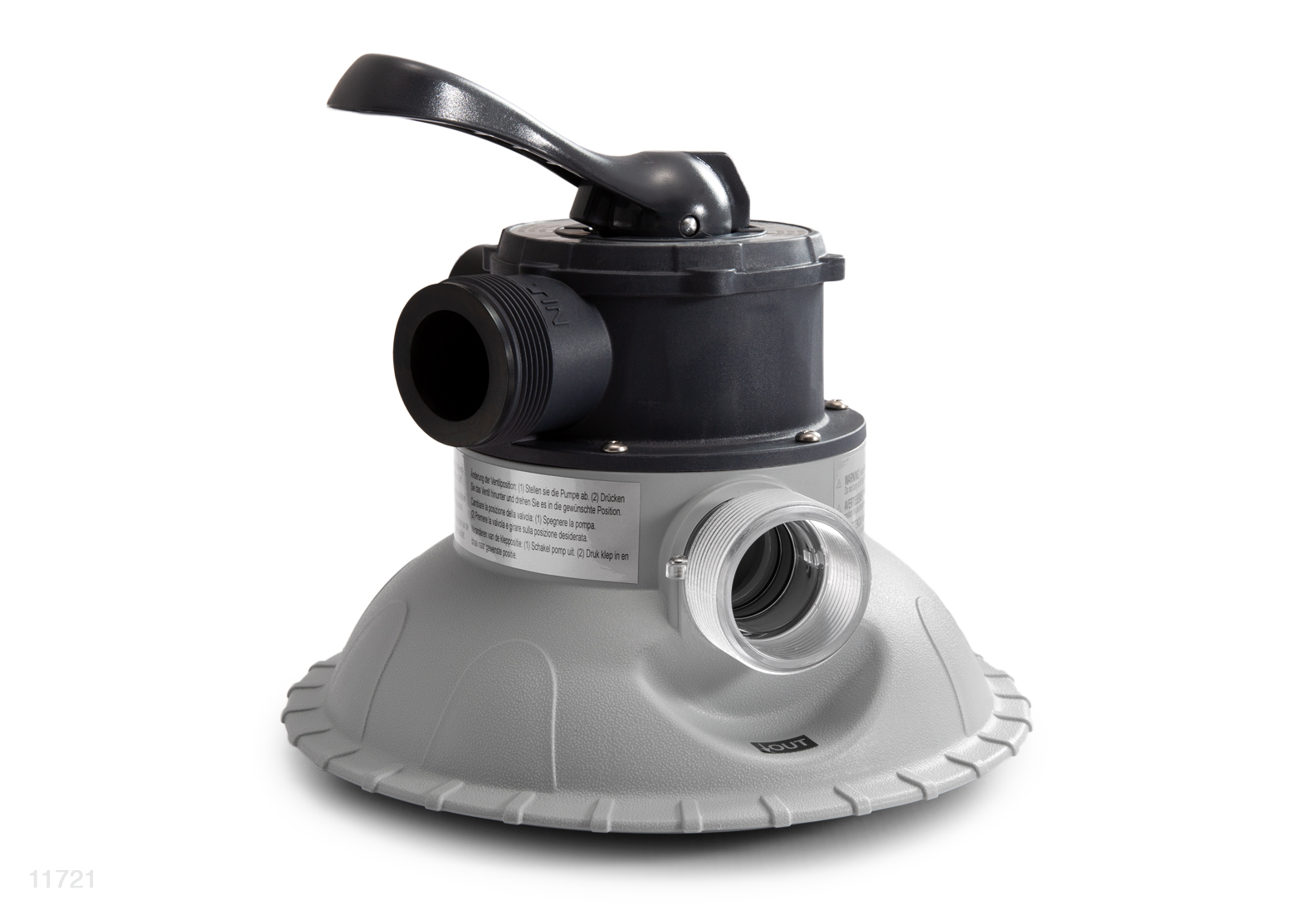 Крышка емкости насоса с песочным фильтром с шестиходовым клапаном (краном)