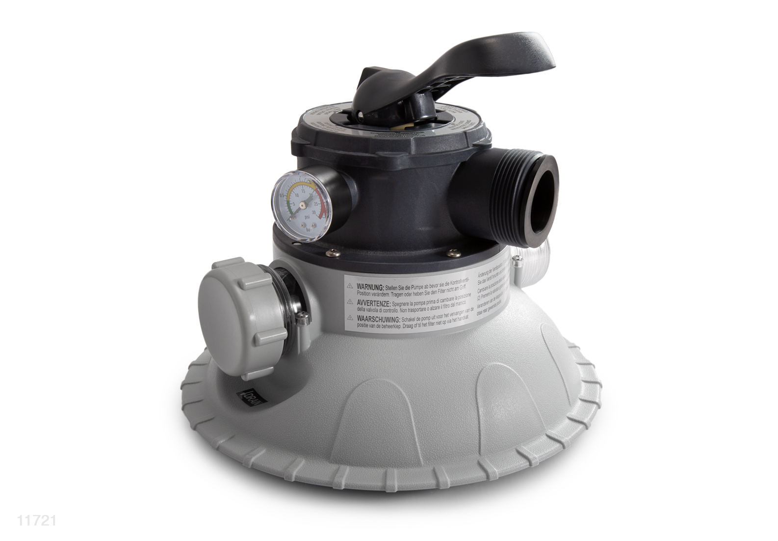 Крышка емкости насоса с песочным фильтром с шестиходовым клапаном (краном)