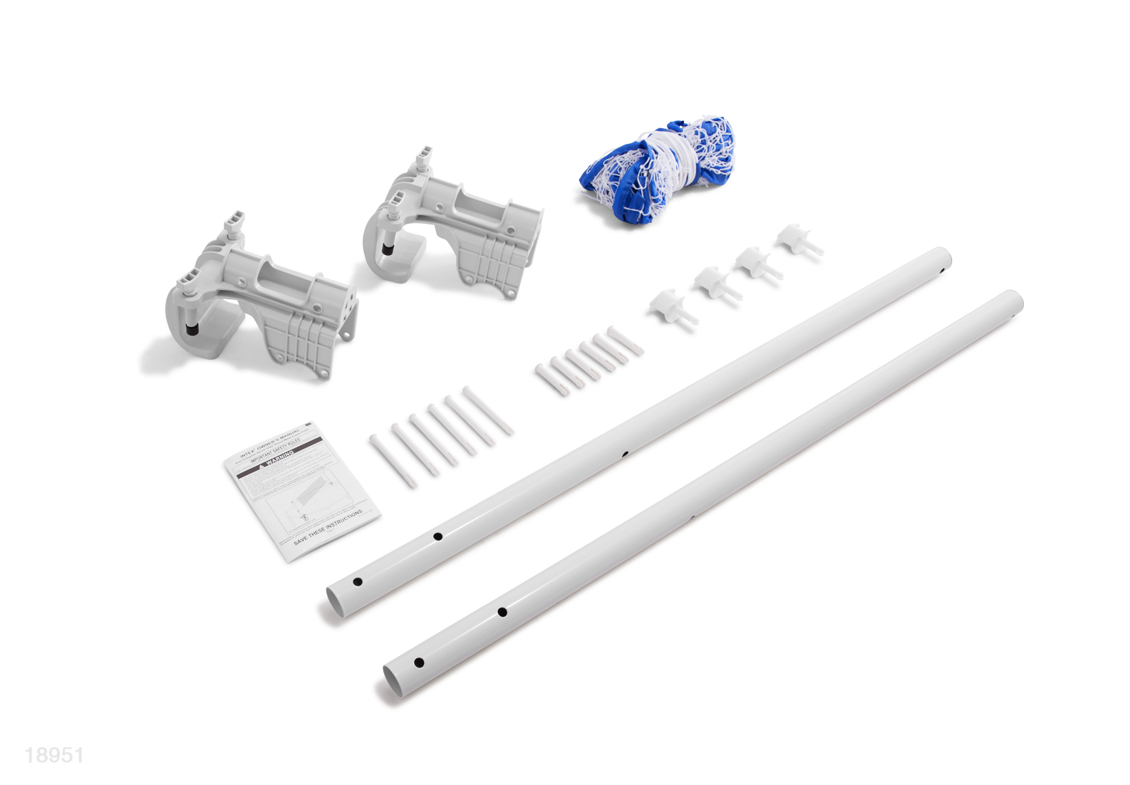 VOLLEYBALL SET FOR WOOD GRAIND POOL