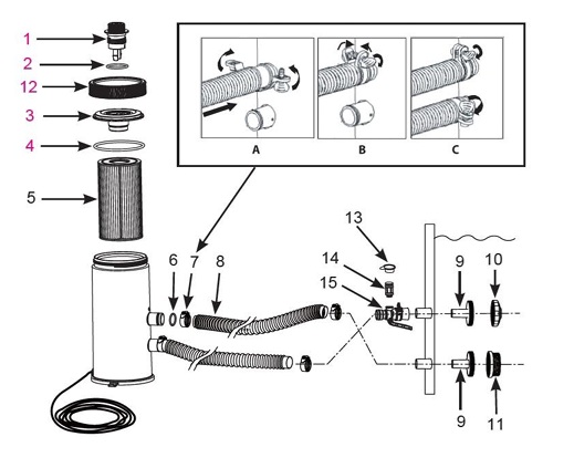 Картриджний фільтрувальний насос INTEX Krystal Clear C1000 | 3785 л/год