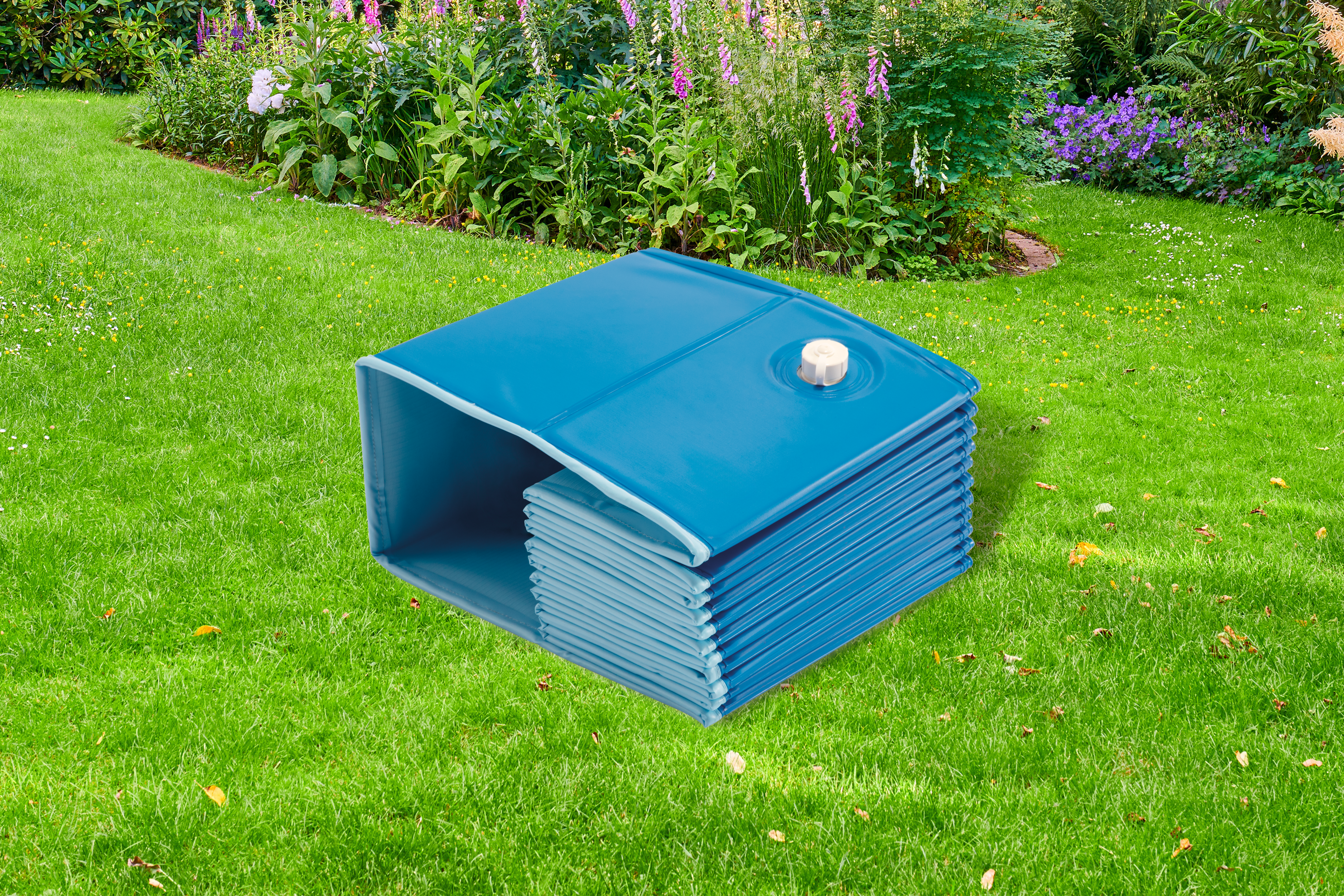 Круглый бассейн сложен для домашних животных